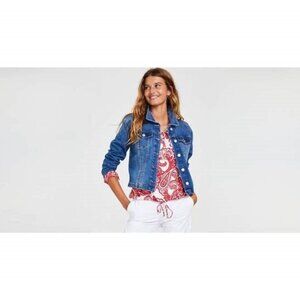 Tommy Hilfiger women denim classic crop jacket size M